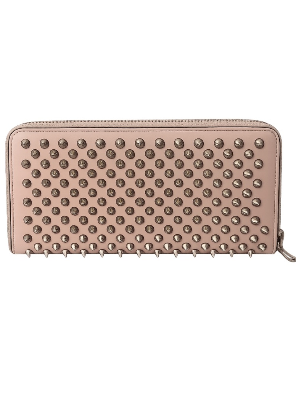 Christian Louboutin Panettone Studded Zip Wallet | Blush Pink | Box + Dust Bag